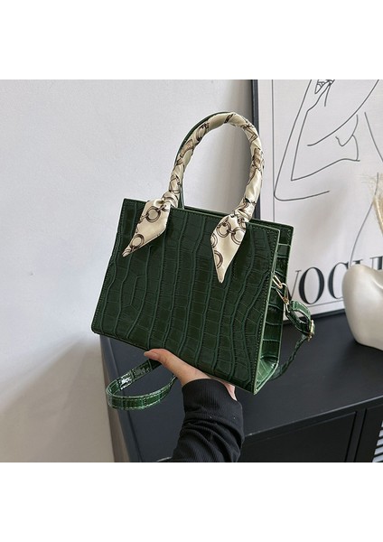 Beyaz Kuşak Ipek Eşarp 2023 Yeni Moda Retro Casual Kadın Bir Omuz Bayan Çanta (Yurt Dışından) modelleri