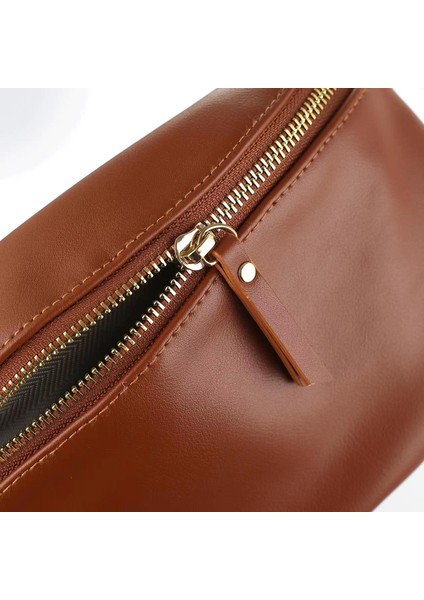 Gri Düz Renk Açık Göbek Çantası Pu Deri Serseri Çanta Erkek Kadın Fanny Paketi Crossbody Çıkarılabilir Kayış Kemer Omuz Göğüs Bel Çantaları (Yurt Dışından)