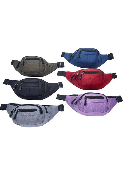Mavi Kalça Göbek Spor Serseri Yeni Tuval Üç Katmanlı Fermuarlı Göğüs Kemeri Çantası Erkekler Kadınlar Için Bel Çantası Erkek Kadın Fanny Paketi (Yurt Dışından) fırsatları