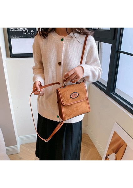 Color-2 Popüler Kontrast Renk Kadın Sırt Çantası 2023 Yeni Sırt Çantası Moda Çok Amaçlı Crossbody Çanta (Yurt Dışından)