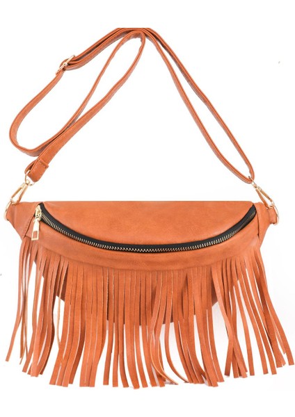 Bej Moda Pu Deri Göğüs Çantası Çıkarılabilir Püsküllü Crossbody Çanta Kadın Göğüs Çantaları Dom JA-448 (Yurt Dışından) fiyatları