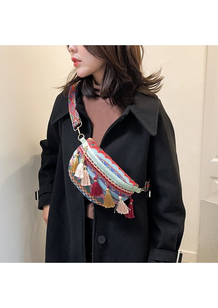 B Tasarımcı Püskül Crossbody Kadın Çanta Yüksek Kaliteli Kadın Taşınabilir Omuz Çantası Bahar Bolso Göğüs Çanta (Yurt Dışından) fırsatları