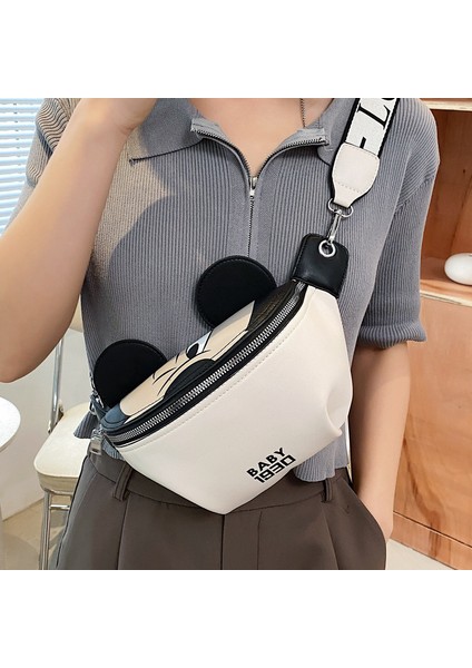 Pembe Kore Tarzı Karikatür Göğüs Çantası Pu Deri Crossbody Yan Çanta Açık Seyahat Kadın Bel Çantası Ebeveyn-Çocuk Kıyafeti (Yurt Dışından) indirimleri