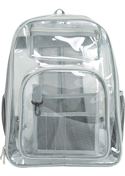 Siyah Kişiselleştirilmiş Su Geçirmez Şeffaf Sırt Çantası Büyük Kapasiteli Pvc Kadın Sırt Çantaları Şeffaf Kitap Çantası (Yurt Dışından) modelleri