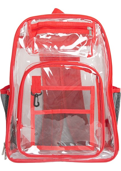 Siyah Kişiselleştirilmiş Su Geçirmez Şeffaf Sırt Çantası Büyük Kapasiteli Pvc Kadın Sırt Çantaları Şeffaf Kitap Çantası (Yurt Dışından) fırsatları