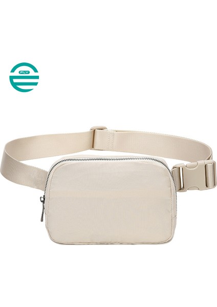 Bej Fuliya Kadın Fanny Paketi Omuz Bel Çantası Taşınabilir Hafif Rahat Açık Unisex Göğüs Çanta (Yurt Dışından)