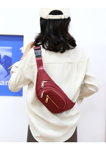 4 Çok Fonksiyonlu Kadın Düz Renk Göğüs Çantası Bayan Crossbody Çanta Bir Omuz Bel Çantası (Yurt Dışından) modelleri