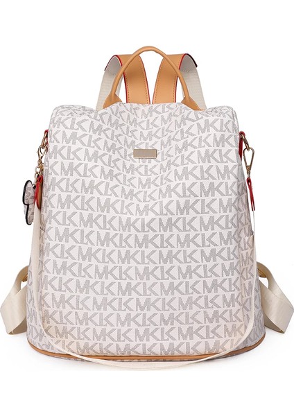Stil 1 Beyaz 2023 Büyük Kapasiteli Hırsızlığa Karşı Sırt Çantaları Moda Baskılı Pvc Sırt Çantası Anne Seyahat Çantaları Kadın Küçük Marka Tasarımcısı Okul Çantaları (Yurt Dışından)