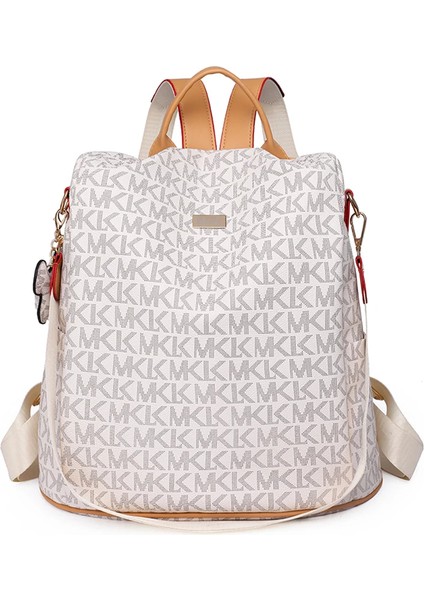 Stil 1 Beyaz 2023 Büyük Kapasiteli Hırsızlığa Karşı Sırt Çantaları Moda Baskılı Pvc Sırt Çantası Anne Seyahat Çantaları Kadın Küçük Marka Tasarımcısı Okul Çantaları (Yurt Dışından) fiyatları