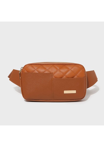 Gri Trendy Açık Crossbody Kemer Özel Moda Lüks Bel Çantası Rahat Göğüs Fanny Paketi Kızlar Için (Yurt Dışından)