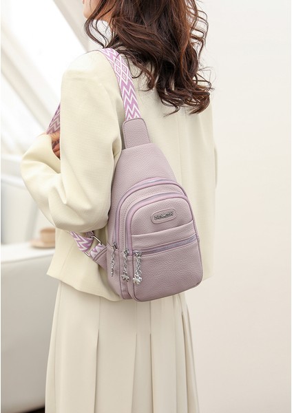 Mavi Özel Logo Kadın Bel Kemeri Pu Crossbody Göğüs Çantası Askılı Çantalar Gitar Askısı Deri Göğüs Çantası (Yurt Dışından) modelleri