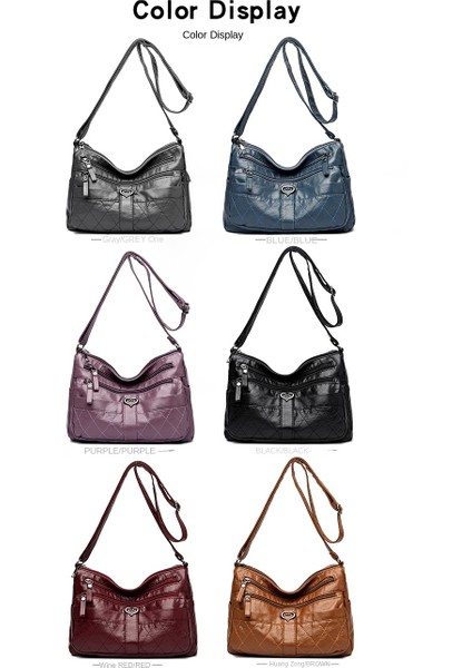 Sarı Kahverengi Vejetaryen Deri Crossbody Çanta Yeni Moda Yumuşak Pu Deri Retro Kadın Çanta Fermuar Crossbody Çanta (Yurt Dışından) fiyatları