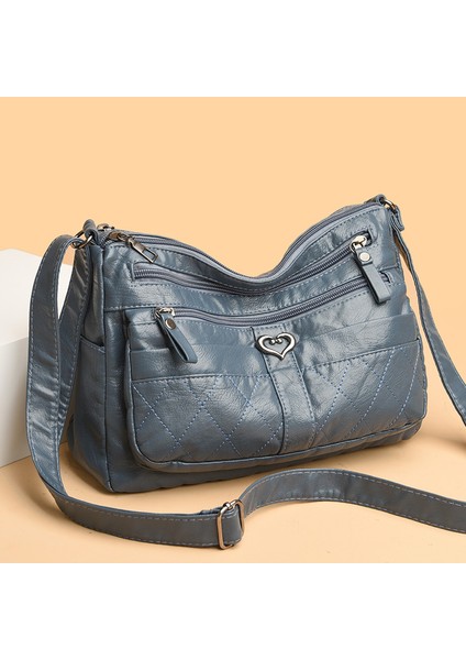 Sarı Kahverengi Vejetaryen Deri Crossbody Çanta Yeni Moda Yumuşak Pu Deri Retro Kadın Çanta Fermuar Crossbody Çanta (Yurt Dışından) fırsatları
