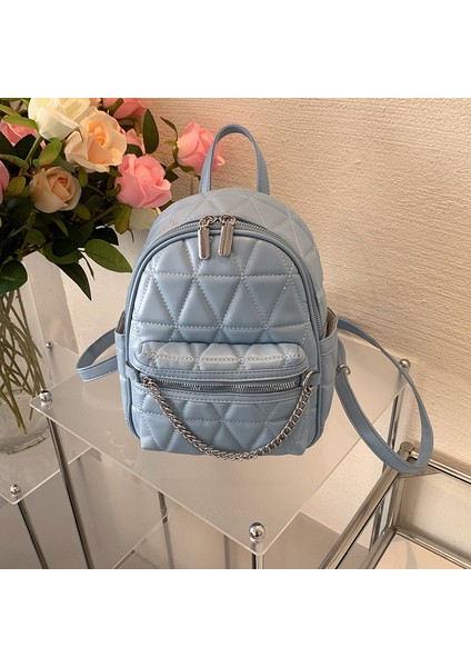 Siyah Yeni Küçük Kadın Sırt Çantaları Bayanlar Tasarımcı Çanta Kızlar Için Elmas Kafes Satchel Omuz Çantası Zincirli (Yurt Dışından) fiyatları
