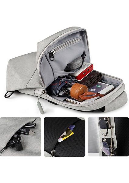 Melang Gri XB03 Çok Fonksiyonlu Kadın Sırt Çantaları Su Geçirmez Trendy Eğik Sling Omuz Crossbody Sırt Çantası Okul Kız Erkek Için (Yurt Dışından) fırsatları
