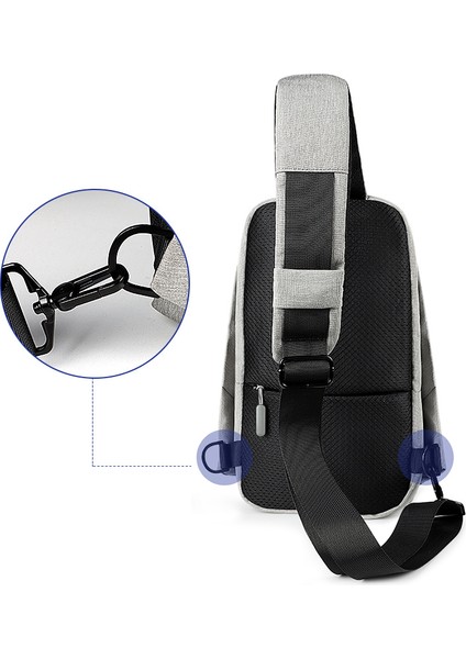 Melang Gri XB03 Çok Fonksiyonlu Kadın Sırt Çantaları Su Geçirmez Trendy Eğik Sling Omuz Crossbody Sırt Çantası Okul Kız Erkek Için (Yurt Dışından) indirimleri