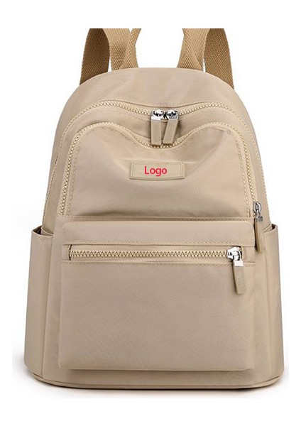 Krem Özel Logo Tasarımı Mini Moda Eğlence Kadın Seyahat Özelleştirilmiş Açık Taşınabilir Sırt Çantası (Yurt Dışından)