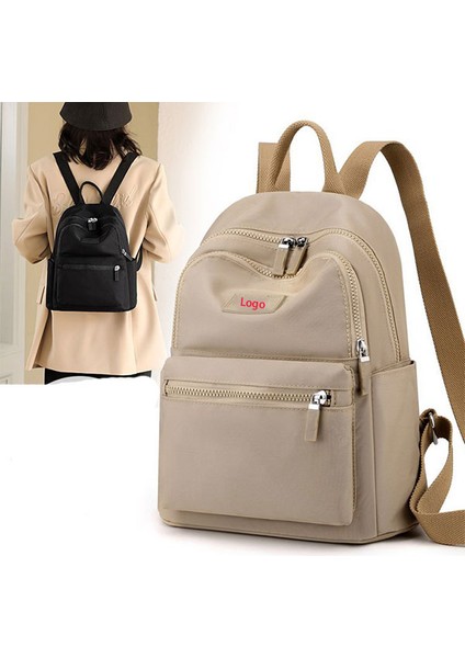 Krem Özel Logo Tasarımı Mini Moda Eğlence Kadın Seyahat Özelleştirilmiş Açık Taşınabilir Sırt Çantası (Yurt Dışından) fırsatları