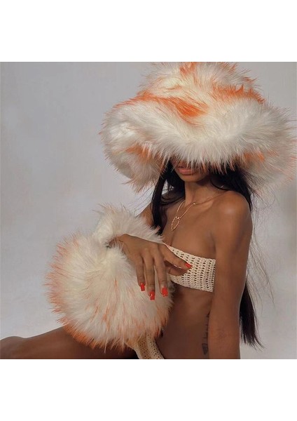 Yeşil Meşgul Kız RS4795 Dropshipping Taklit Kürk Şapka Kadın Birçok Renk 2023 Kış Sıcak Şapka ve Çantalar Çanta Seti (Yurt Dışından) modelleri