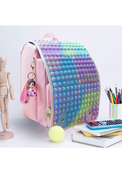 Sıcak Pembe TT91PUSH Popper Kabarcık Büyük Okul Sırt Çantaları Çocuklar Için Fidget Sırt Çantası Kabarcık Fidget Dizüstü Sırt Çantaları (Yurt Dışından)