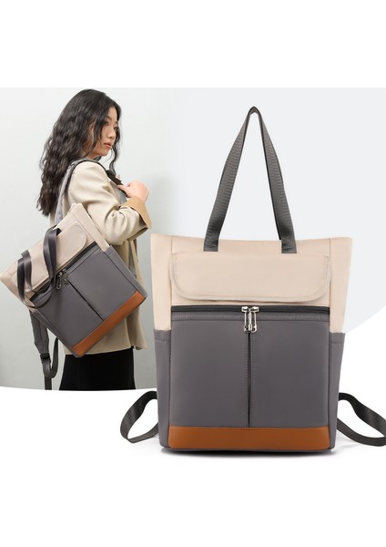 Gri Ultralight Oxford Sırt Çantası Kadınlar Için Büyük Kapasiteli Çift Amaçlı Seyahat Okul Çanta Moda Omuz Çantaları (Yurt Dışından) fiyatları