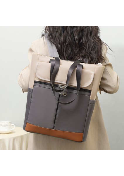 Gri Ultralight Oxford Sırt Çantası Kadınlar Için Büyük Kapasiteli Çift Amaçlı Seyahat Okul Çanta Moda Omuz Çantaları (Yurt Dışından) fırsatları