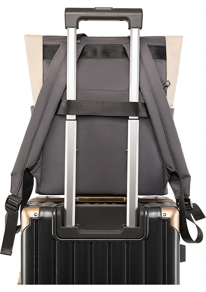 Gri Ultralight Oxford Sırt Çantası Kadınlar Için Büyük Kapasiteli Çift Amaçlı Seyahat Okul Çanta Moda Omuz Çantaları (Yurt Dışından) indirimleri