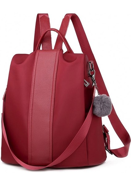 Bordo Çok Fonksiyonlu Pullu Unisex Okul Çantaları Naylon Su Geçirmez Açık Spor Amerikan F Kadınlar Için Sıcak Satış Kawaii Peluş Sırt Çantası (Yurt Dışından)