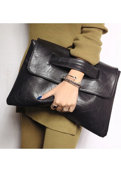 Kahverengi Kadın Manşonlar Pu Deri Crossbody Çanta Kadın Omuz Messenger Laptop Çantası Macbook Kılıfı Çanta Büyük Bayan Çanta (Yurt Dışından) fiyatları