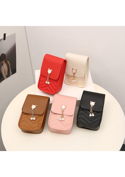 Kırmızı Kadın Inci Mini Cep Telefonu Omuz Çantası Eşkenar Dörtgen Messenger ÇANTA.Z0435 (Yurt Dışından) fırsatları