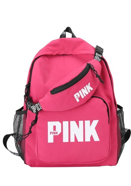 Derin Mavi Pembe Sırt Çantası Moda Çanta Su Geçirmez Dayanıklı Kadın Sırt Çantaları Fanny Paketi ile Okul Çantaları Öğrenciler Için Mochilas (Yurt Dışından) fırsatları
