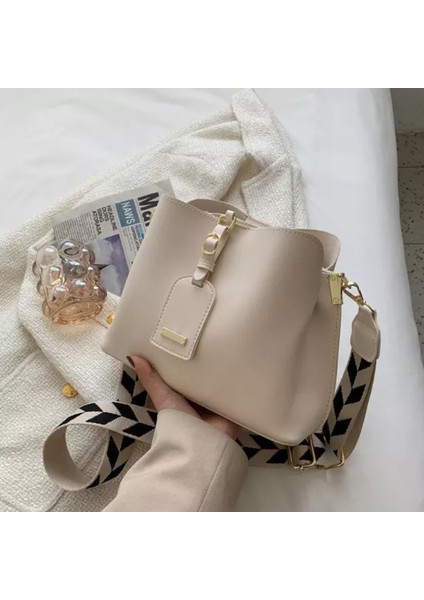 Kahverengi Kadın Çanta Moda Retro Geniş Omuz Askısı Büyük Kapasiteli Dikiş Deri Messenger Çanta Tek Omuz Kova Çanta (Yurt Dışından) modelleri