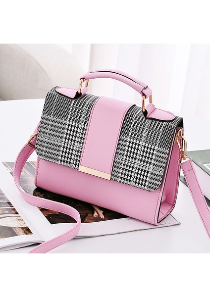 Siyah Moda Küçük Crossbody Çanta Ekose Çanta Kadınlar Için Yeni Pu Deri Kız Çocuk Çantası Ruj Cüzdan Tek Omuz Çantaları (Yurt Dışından)