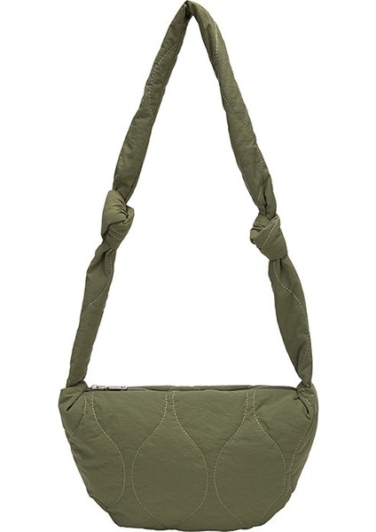 Siyah 2023 Yeni Basit Kore Pamuk Ceket Çanta Büyük Kapasiteli Bağcıklı Crossbody Çanta Çok Yönlü Omuz Çantası (Yurt Dışından) fırsatları