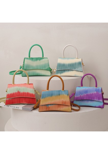 Yeşil Yeni Moda Renkli El Çantaları Kızlar Ünlü Çanta Genç Kadın Genç Bayanlar Için Lüks Çantalar (Yurt Dışından) modelleri