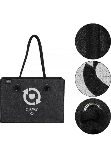 Özelleştirilmiş Renk Özel Modern Stil Keçe Tote Çanta Seyahat Için Saplı Kadın Çanta (Yurt Dışından) fırsatları