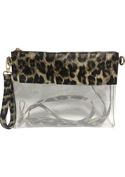 #4 Moda Su Geçirmez Pvc Çanta Bayan Leopar Jöle Çanta Kadın Pvc Baskılar Çanta Kızın Ekose Omuz Çantaları (Yurt Dışından) modelleri