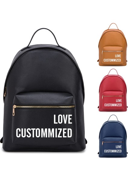 Siyah Moda Bayanlar Siyah Deri Özel Sırt Çantaları Kadınlar Için Inek Derisi Pu Deri Sırt Çantaları Erkekler Için Açık Kullanılan Unisex Mochilas (Yurt Dışından)