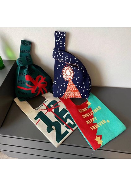 2 Yeni Tasarım Yeni Yıl Noel Tarzı Örgü Tote Çanta Moda Koltukaltı Kadın Hatta Çanta Kadın Örgü Çanta (Yurt Dışından) fırsatları
