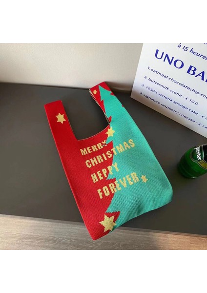 2 Yeni Tasarım Yeni Yıl Noel Tarzı Örgü Tote Çanta Moda Koltukaltı Kadın Hatta Çanta Kadın Örgü Çanta (Yurt Dışından) indirimleri