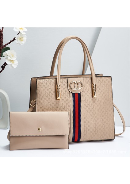 Sarı Moda Yeni Stil Düz Renk Çanta Büyük Kapasiteli Kadın Perçin Dört Parçalı Set Eğlence Bir Omuz Ziyafet Kadın Çantası (Yurt Dışından) modelleri