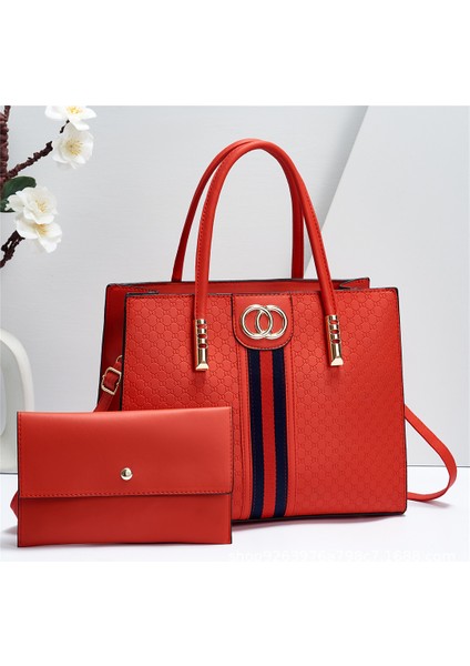 Sarı Moda Yeni Stil Düz Renk Çanta Büyük Kapasiteli Kadın Perçin Dört Parçalı Set Eğlence Bir Omuz Ziyafet Kadın Çantası (Yurt Dışından) fırsatları