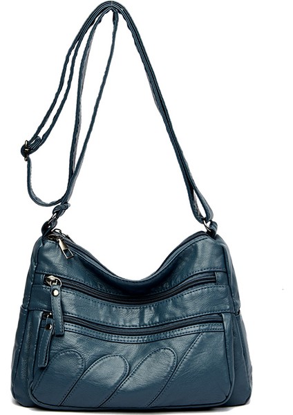 Sarı Kahverengi Vejetaryen Deri Crossbody Çanta Yeni Moda Yumuşak Pu Deri Retro Kadın Çanta Fermuar Crossbody Çanta (Yurt Dışından) fiyatları
