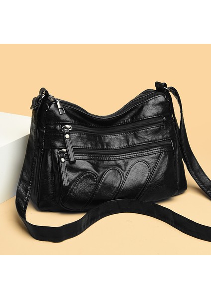 Sarı Kahverengi Vejetaryen Deri Crossbody Çanta Yeni Moda Yumuşak Pu Deri Retro Kadın Çanta Fermuar Crossbody Çanta (Yurt Dışından) fırsatları