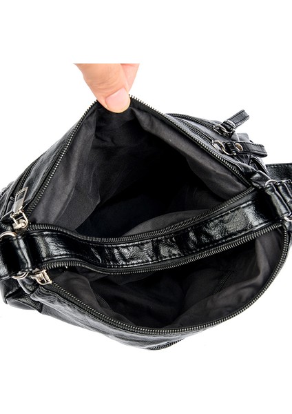 Sarı Kahverengi Vejetaryen Deri Crossbody Çanta Yeni Moda Yumuşak Pu Deri Retro Kadın Çanta Fermuar Crossbody Çanta (Yurt Dışından) indirimleri