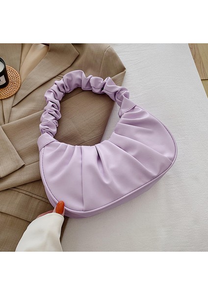 Altın Lüks Bulut Pilili Omuzdan Askili Çanta Popüler Küçük Çanta Kadınlar Için 2022 Yeni Moda Çantalar Kadın Çanta Bayanlar (Yurt Dışından) indirimleri