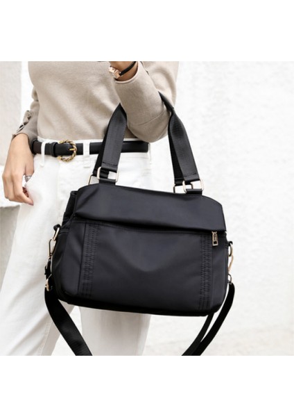 Desen Gri Mavi Kadın Omuz Çantası, Mini Hobo Tote Çanta Su Geçirmez Moda Çanta Kadın Çanta (Yurt Dışından) modelleri