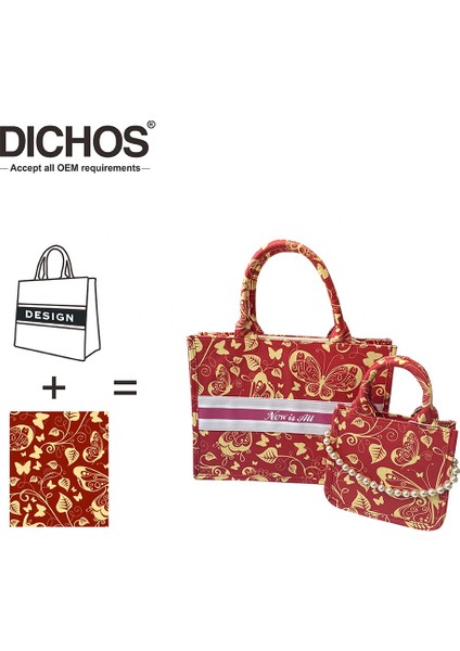 Stil 4 Yeni Trendy Tuval Yüksek Kaliteli Işlemeli Lüks Özel Kadın Çanta Lüks Marka Bayanlar Kitap Tote El Çantaları (Yurt Dışından)