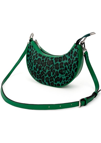 Yeşil 2023 Sıcak Satış Küçük Yarım Ay Leopar Baskı Kadın Omuzdan Askili Çanta Özel Logo Moda Kadın Çantası Omuz Çantaları Bayan Için (Yurt Dışından) fiyatları