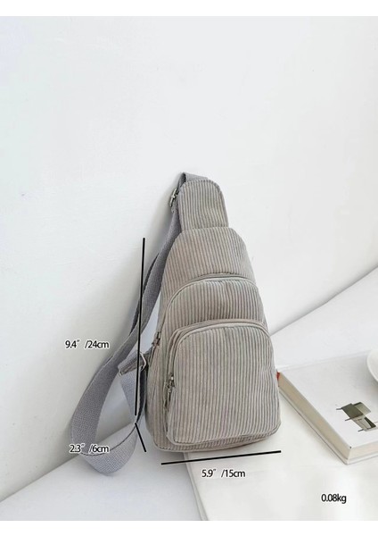 Gri Şık Kadın Çapraz Askı Çantası - Günlük Moda Açık Hava Maceraları ve Vintage Seyahatler Için Mükemmel (Yurt Dışından) fiyatları